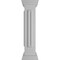 Ekena Millwork 8"W x 40"H End Newel Post with Panel, Peaked Capital & Base Trim (Installation kit included) NWL08X40EPP0B0 - alternate 6